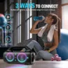 80W IP67 Waterproof Portable Bluetooth Speaker with Subwoofer, for Outdoor Parties
