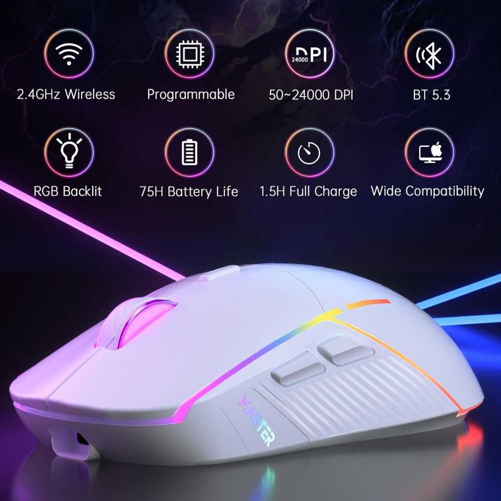 Wireless 24000 DPI RGB Gaming Mouse | TekChoice Electronics