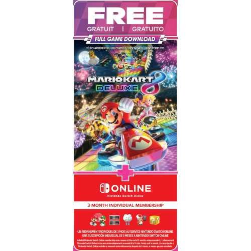 Nintendo Switch™ Mario Kart™ 8 Deluxe Bundle - Full Game Download + 3 Mo. Online Membership | TekChoice Electronics