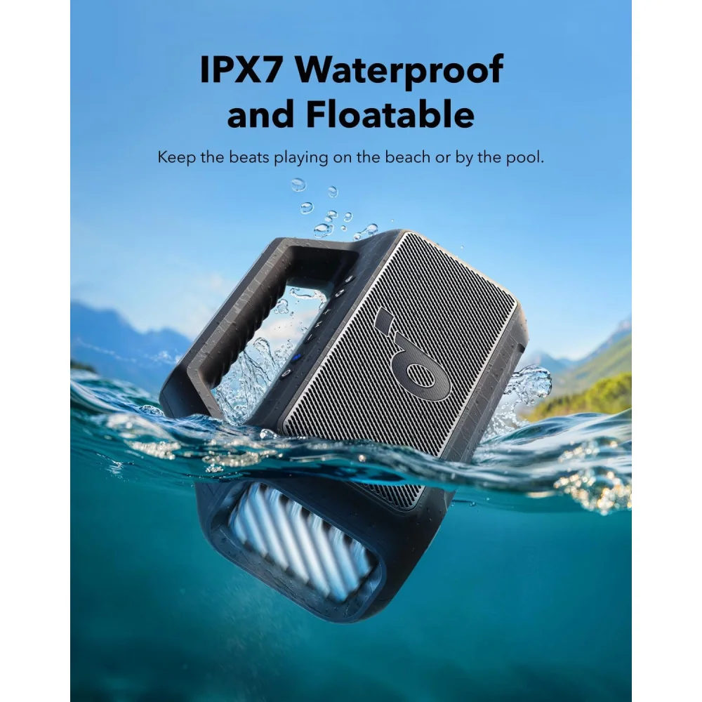 Soundcore Boom 2 Portable Bluetooth Speaker IPX7 Waterproof - Pump Up the Bass and Set the Mood Anywhere