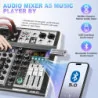 Audio Interface w/ DSP DJ Mixer, Reverb Effect, and Bluetooth Connectivity for Studio-Quality Karaoke and Recording
