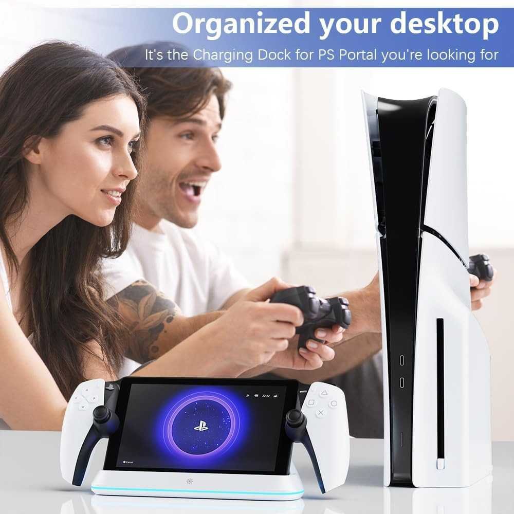 Playstation Portal Dock Station with RGB Lights and Fast Charging Capabilities | TekChoice Electronics