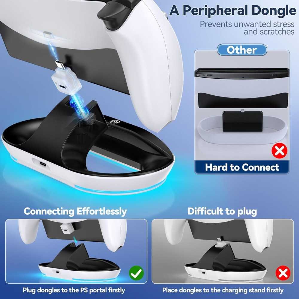 Playstation Portal Console Stand Charger and Dock Station with Light Modes | TekChoice Electronics