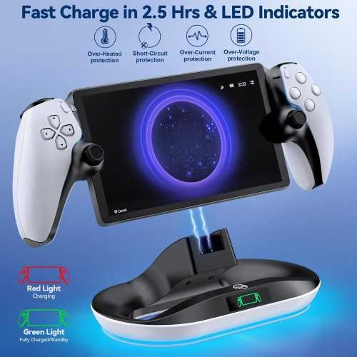 Playstation Portal Console Stand Charger and Dock Station with Light Modes | TekChoice Electronics