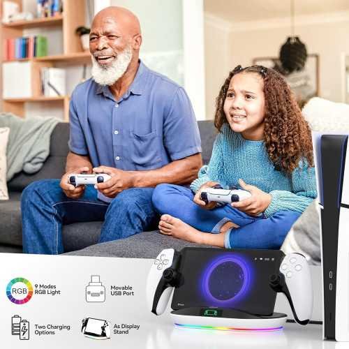 Playstation Portal Console Stand Charger and Dock Station with Light Modes | TekChoice Electronics