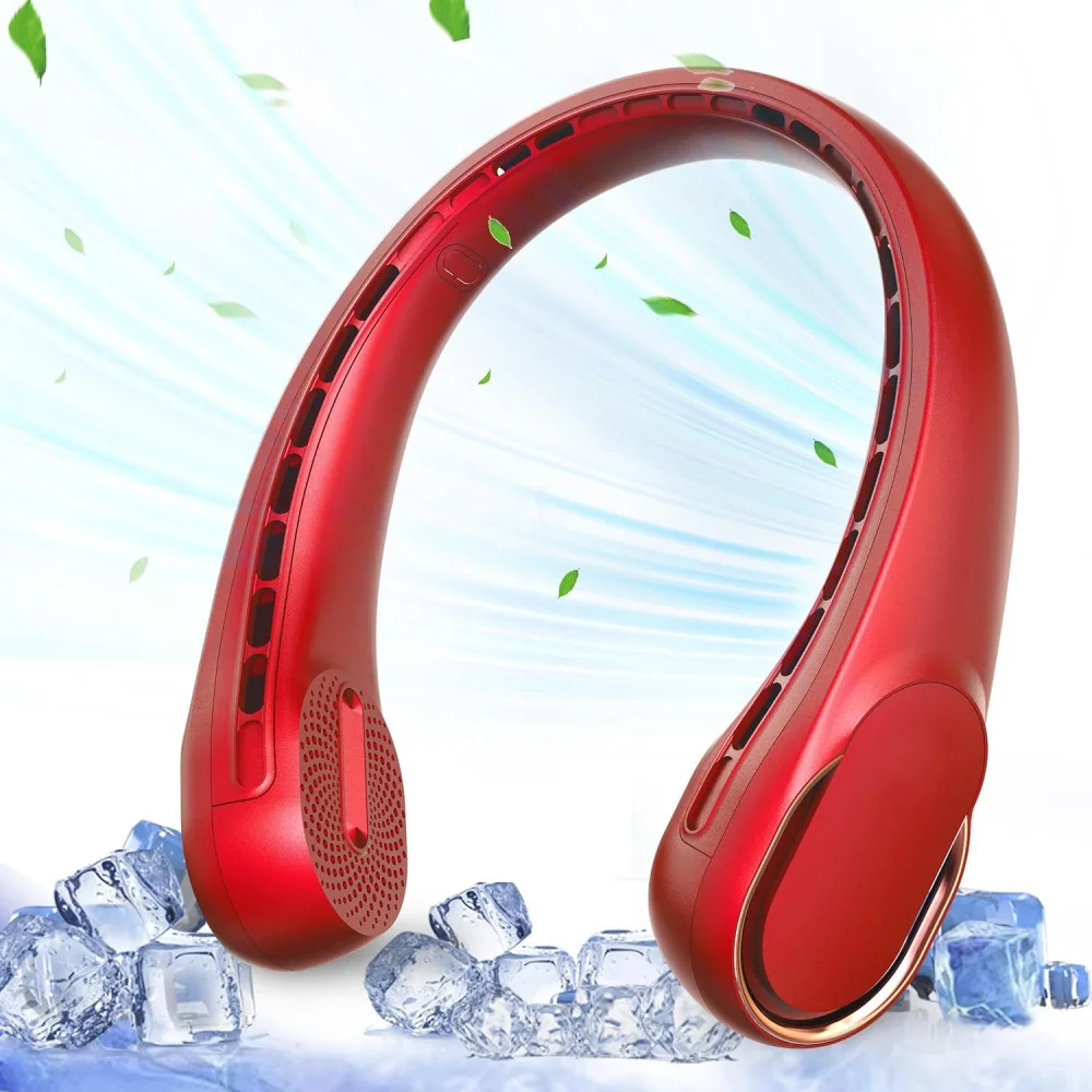 USB Rechargeable Neck Fan for Fast, Quiet Cooling on the Go