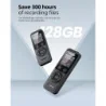 128GB Digital Voice Recorder w/ Dual Microphone and Advanced Features
