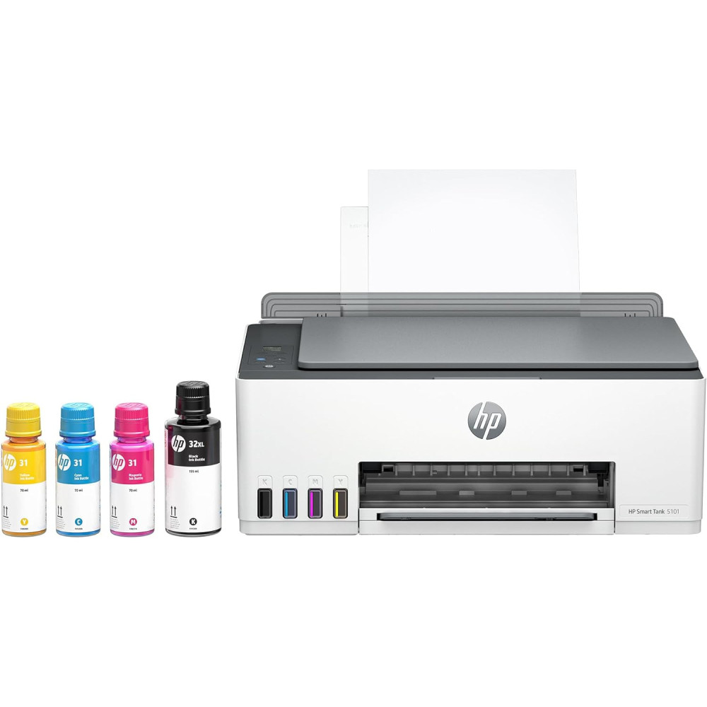 HP Smart Tank 5101 All-in-One Printer w/ Refillable Ink Tank and 2 Years of Ink Included