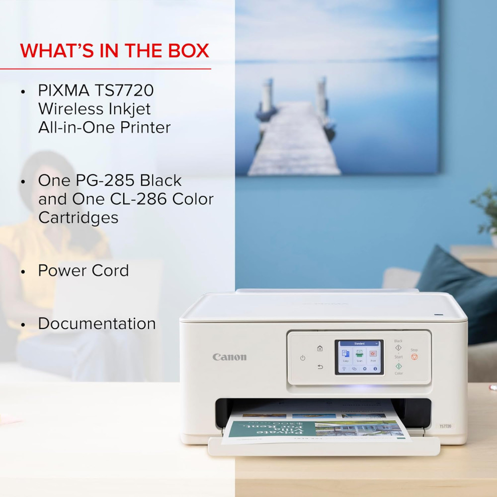 Canon PIXMA TS7720 Wireless Home Touch Screen All-in-One Printer