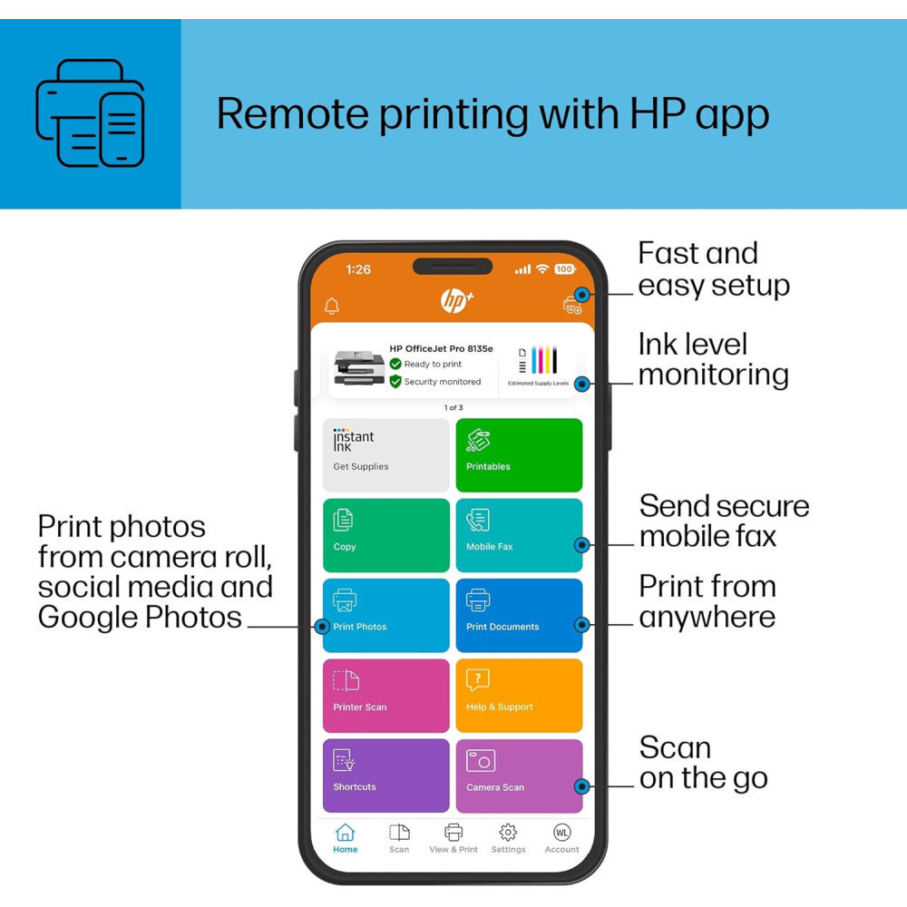 HP OfficeJet Pro 8135e All-in-One Printer