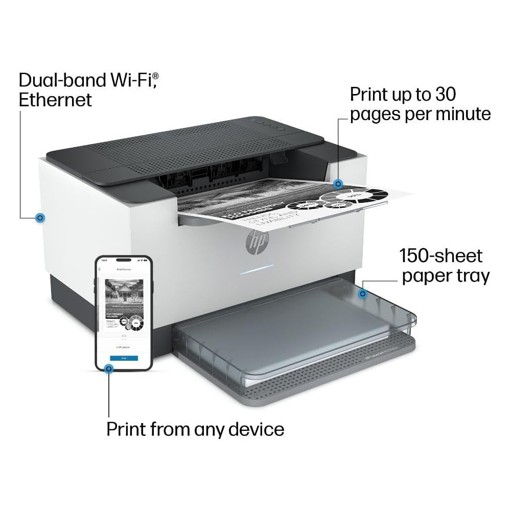 HP LaserJet M209dw Wireless Printer: Fast Printing, Easy Setup, and Mobile Printing for Small Teams