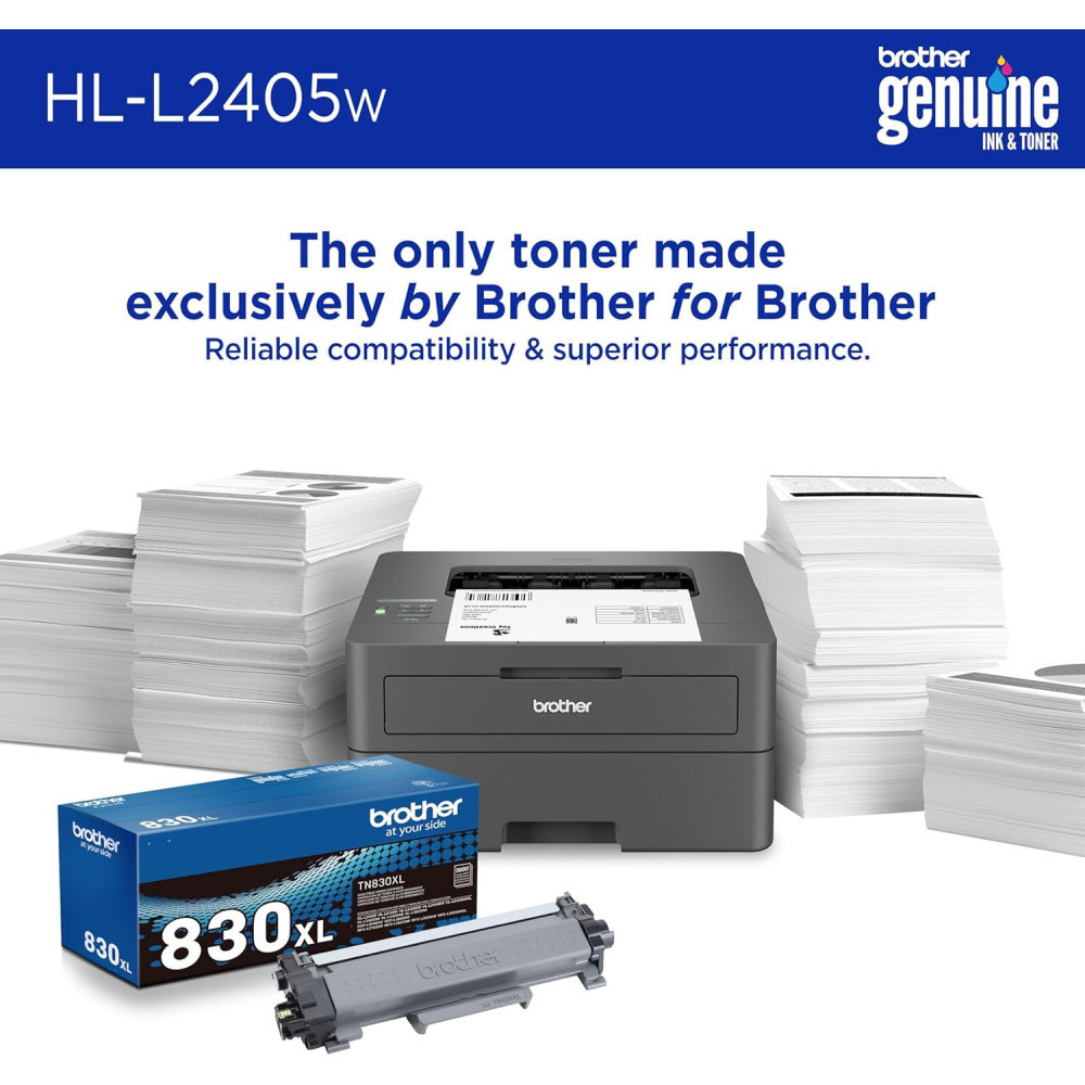 Brother HL-L2405W Compact Monochrome Laser Printer w/ Mobile Printing