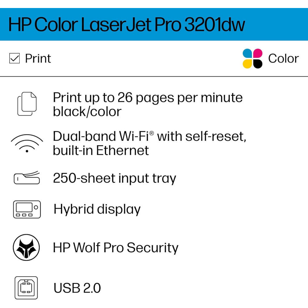 HP Color Laserjet Pro 3201dw Office Printer