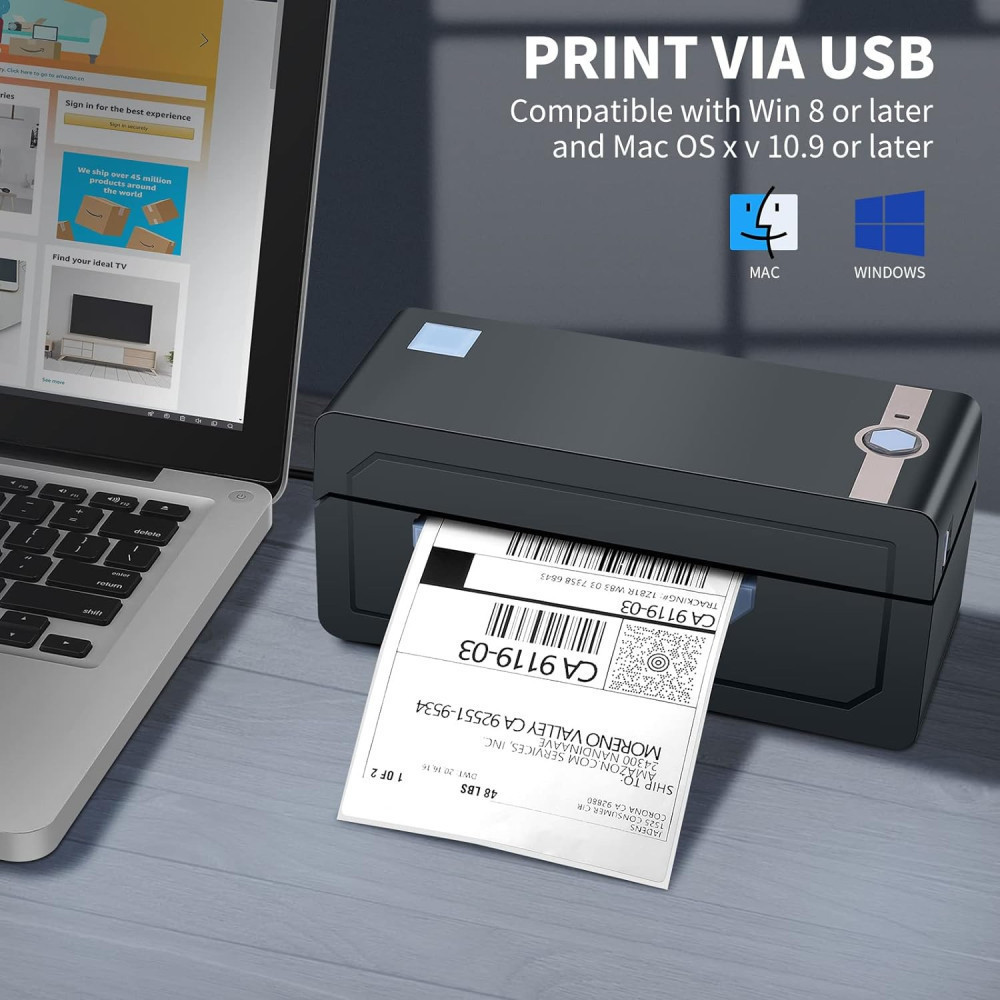 Wireless Thermal Label Printer for E-commerce Platforms and Shipping Needs