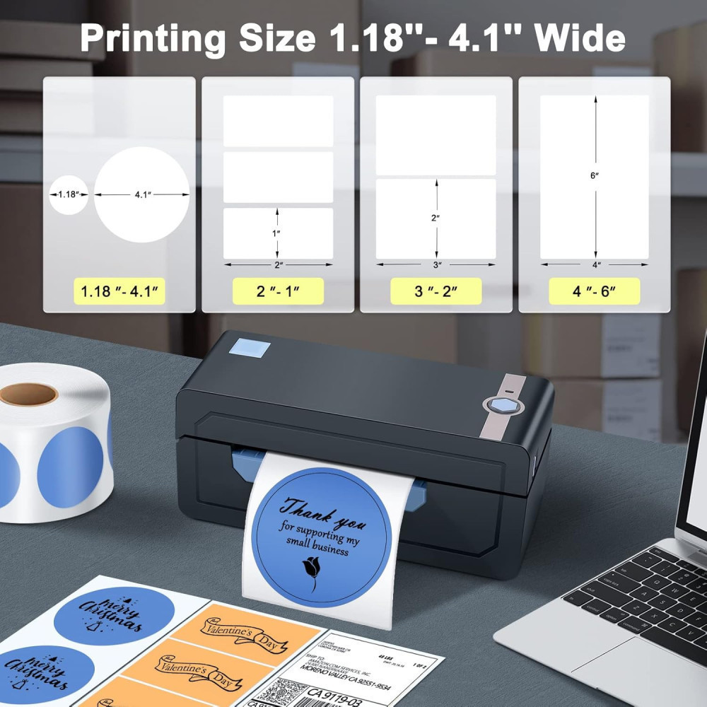 Wireless Thermal Label Printer for E-commerce Platforms and Shipping Needs