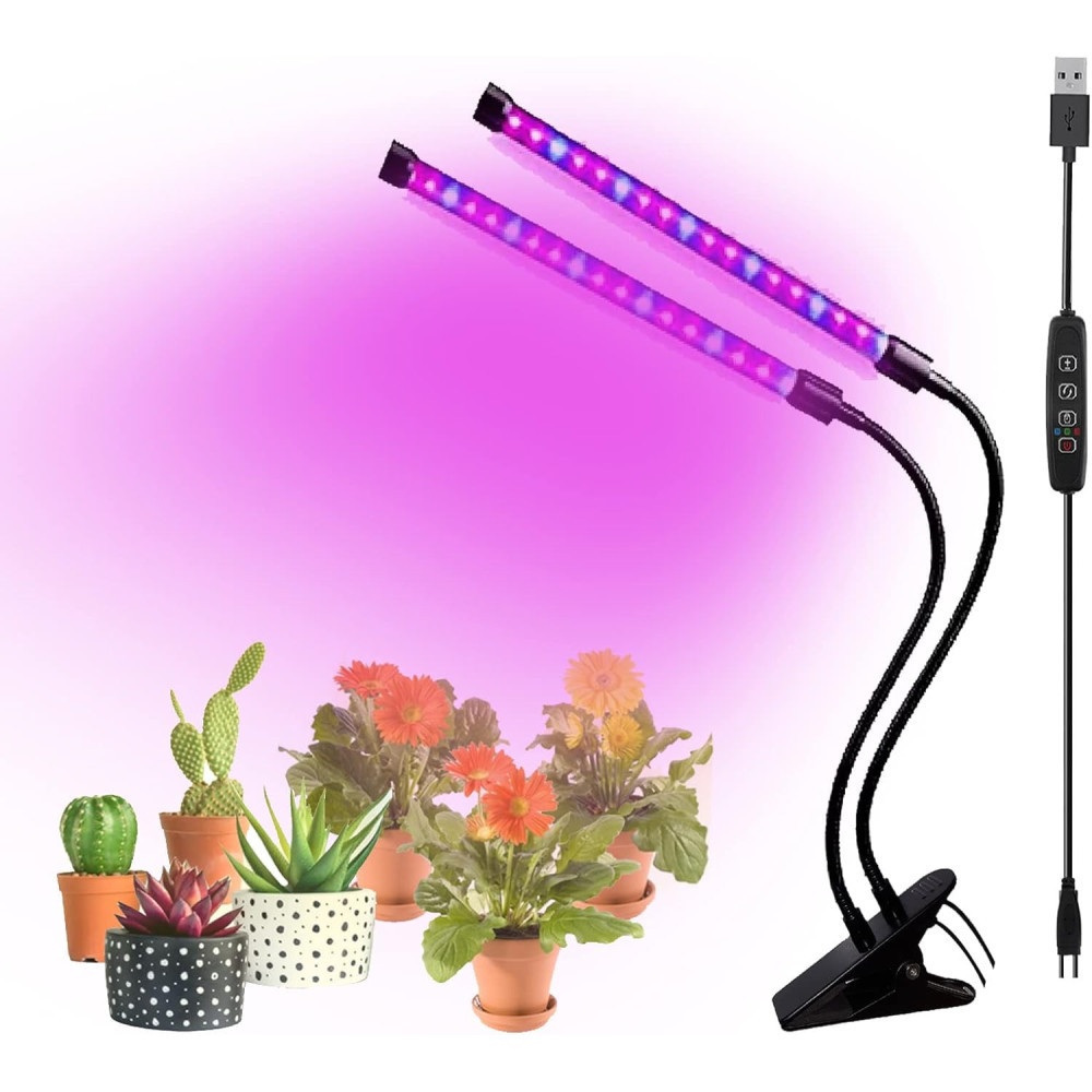 40w Full Spectrum LED Grow Lights Featuring Auto On/Off Timer and Adjustable Brightness