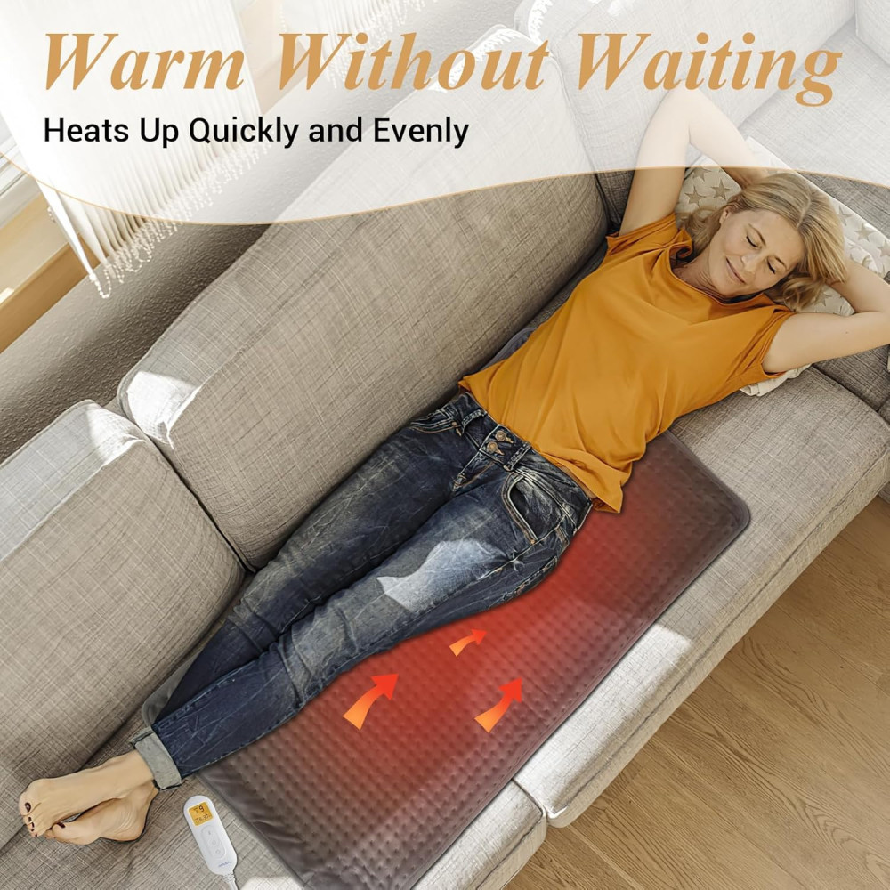 17''x 33'' XL Electric Heating Pad - Your Solution for Quick Pain Relief & Relaxation