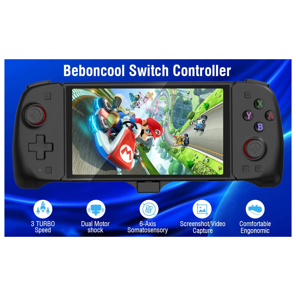 Joy-Con Switch Controller: Fast Charging, Dual Vibration, Turbo Speeds, and Console Protection Included