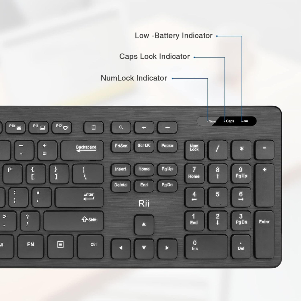 Standard Office Wireless Keyboard and Mouse Combo