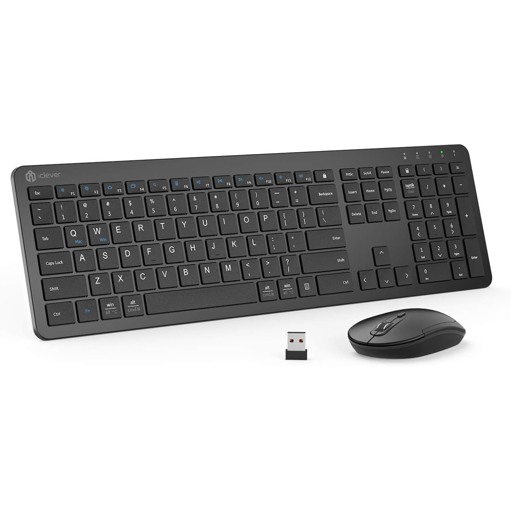 GK08 Wireless Keyboard and Mouse Set: Rechargeable, Ergonomic, and Ultra-Silent