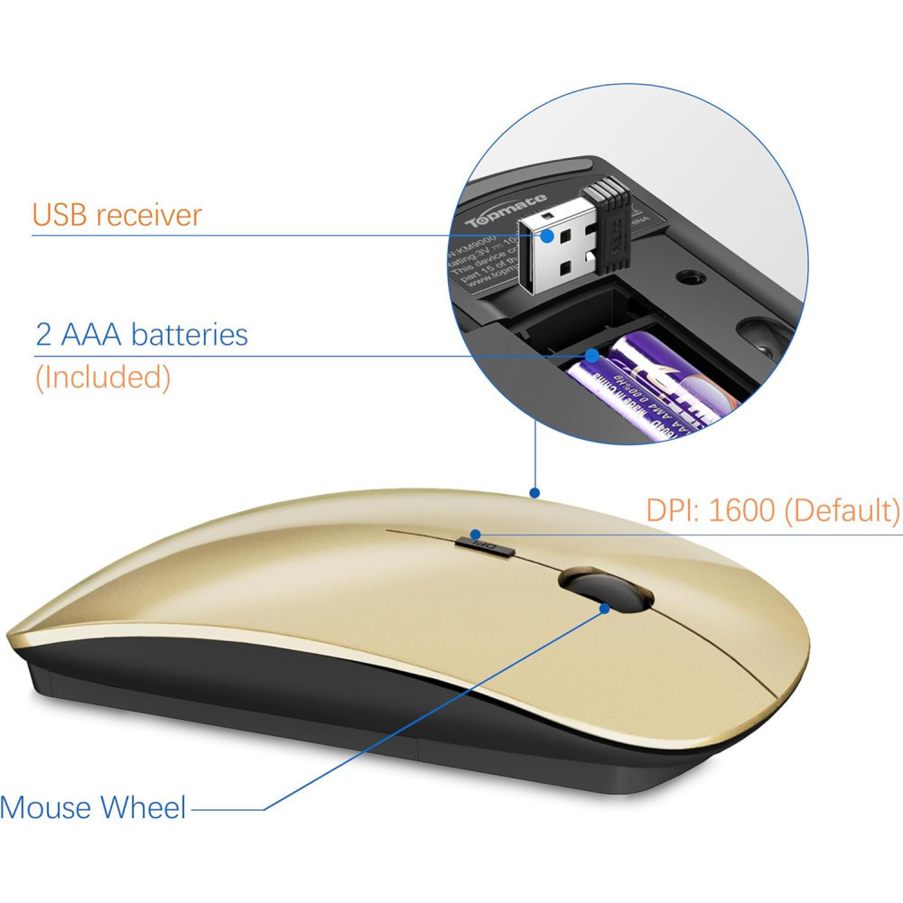 Ultra Slim Wireless Keyboard and Mouse Combo Set