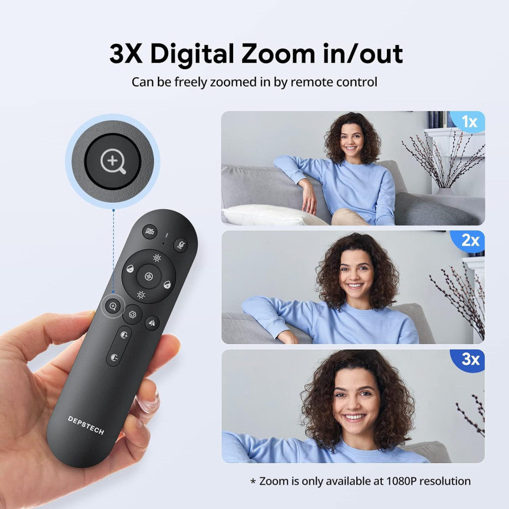Crystal-Clear Quality w/ 4K Webcam and Remote Control
