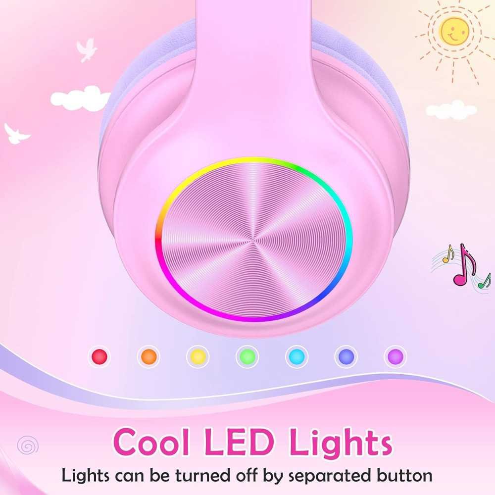 Bluetooth Kids Headphones w/ Colorful LED Lights and Microphone | TekChoice Electronics