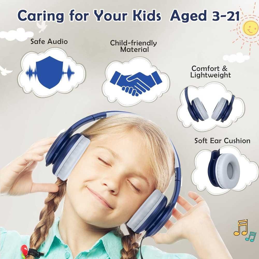 Bluetooth Kids Headphones w/ Colorful LED Lights and Microphone | TekChoice Electronics