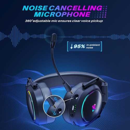 Dual Wireless Gaming Headset for Multi-Platform Gamers with 50H Battery Life and Noise Cancelling Microphone | TekChoice Electronics