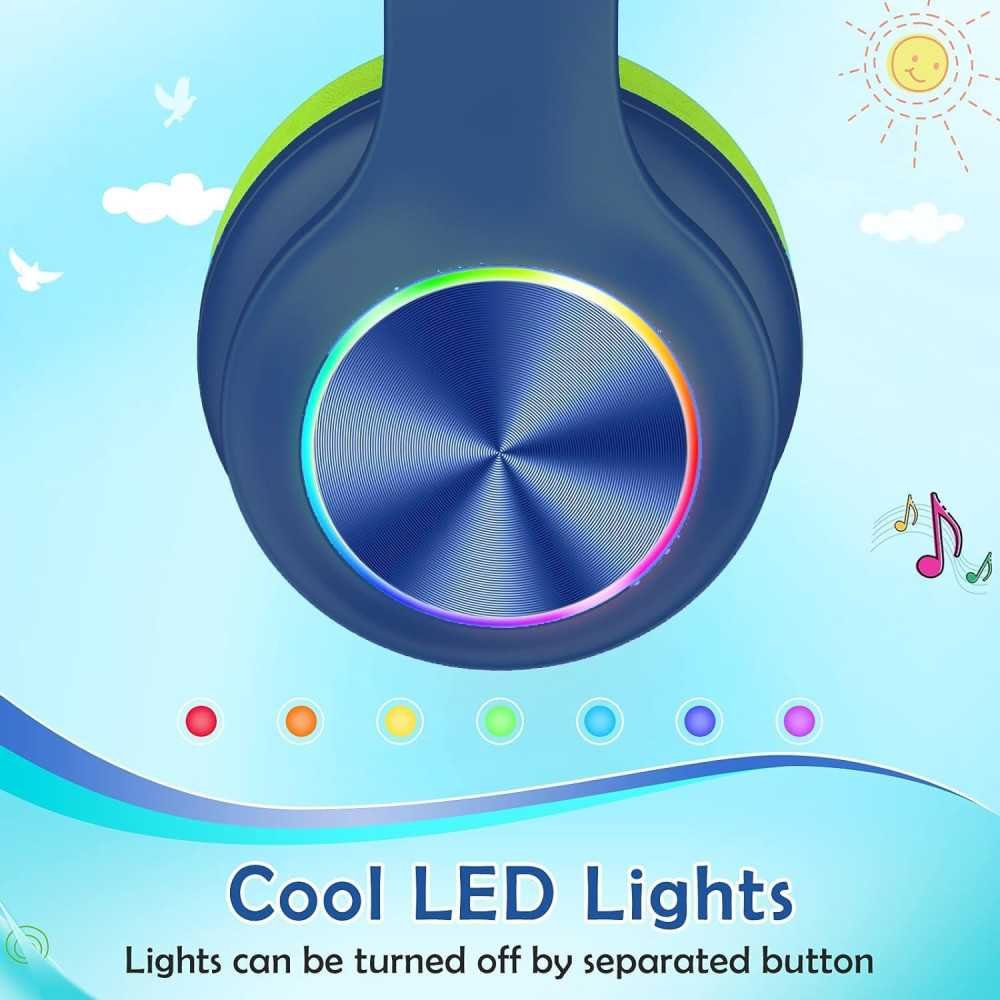 Bluetooth Kids Headphones w/ Colorful LED Lights and Microphone | TekChoice Electronics