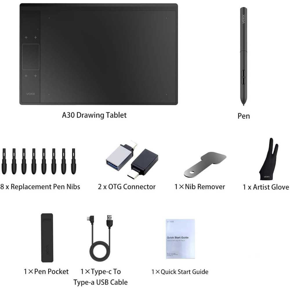 A30 V2 Drawing Tablet - For Professional Digital Artistry