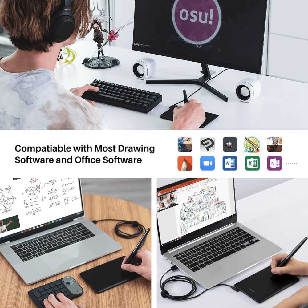 H420X OSU Drawing Tablet Tool for Art, Gaming, and Teaching