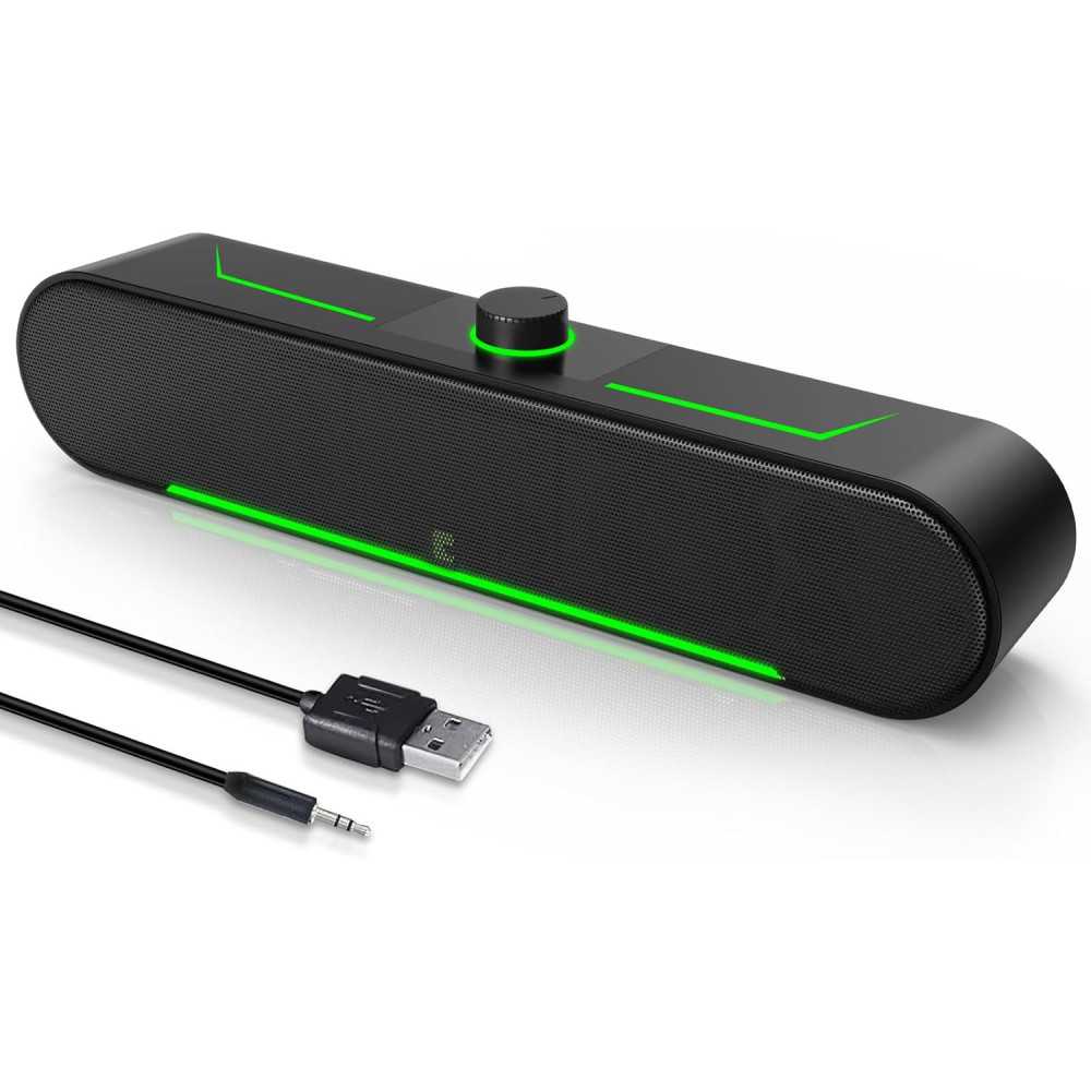 USB-Powered Sound Bar for Crisp Audio on Your Desktop or Laptop