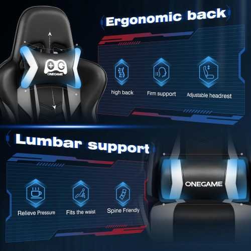 High Back Gaming Racing Chair with Footrest | TekChoice Electronics