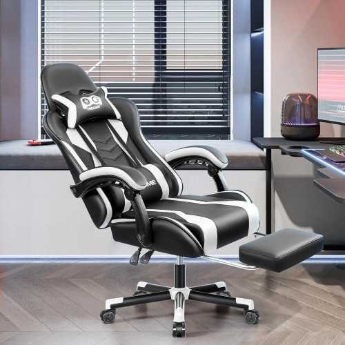 High Back Gaming Racing Chair with Footrest | TekChoice Electronics