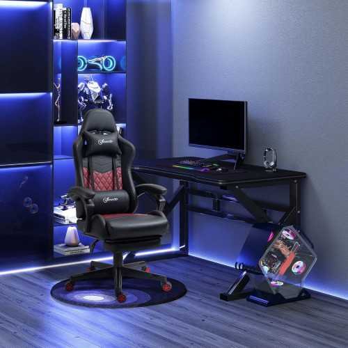 Luxe Racing Gaming Chair with Footrest and Adjustable Features | TekChoice Electronics