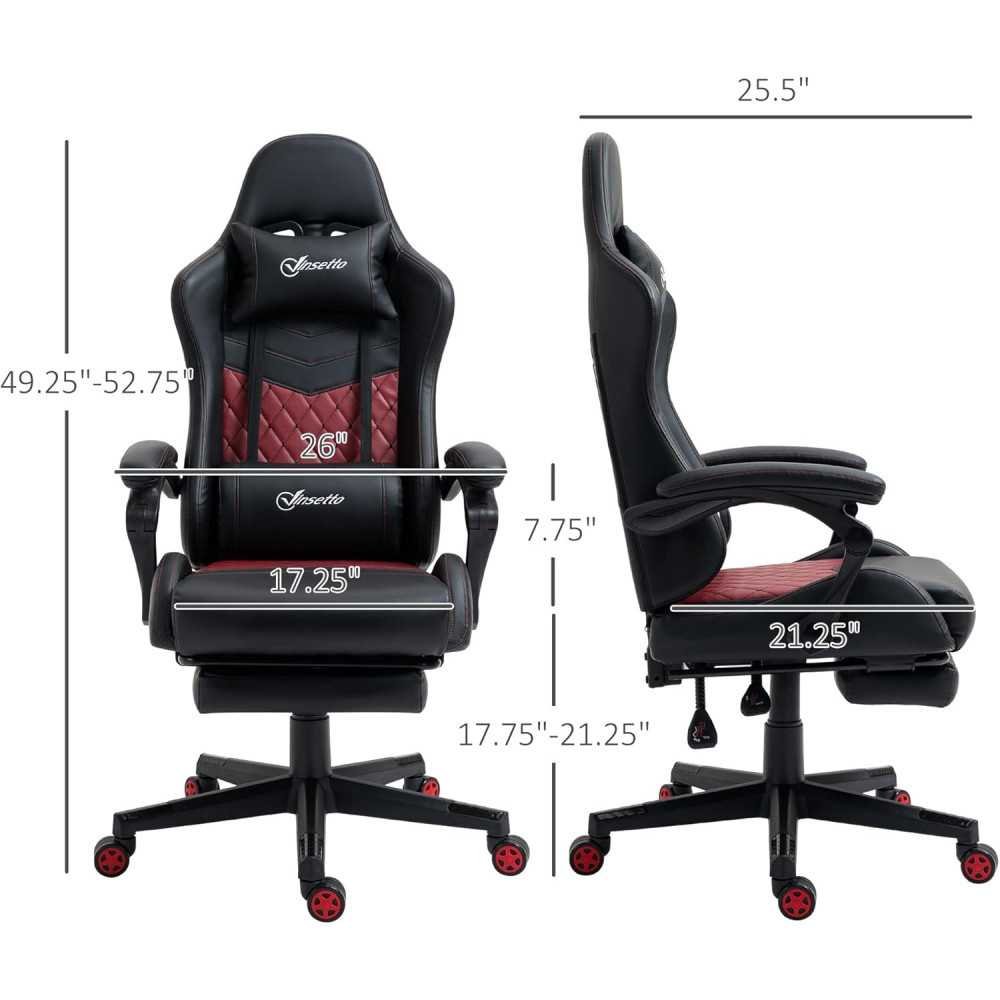 Luxe Racing Gaming Chair with Footrest and Adjustable Features | TekChoice Electronics