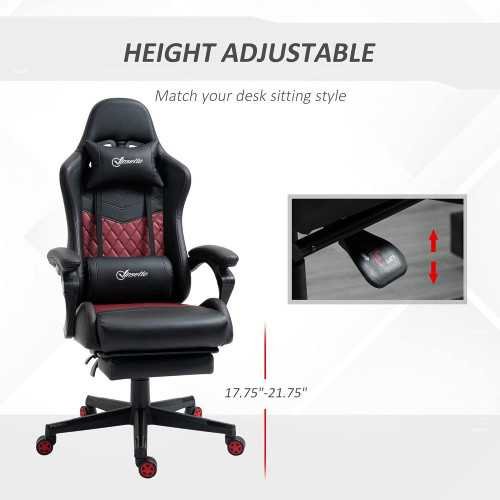 Luxe Racing Gaming Chair with Footrest and Adjustable Features | TekChoice Electronics