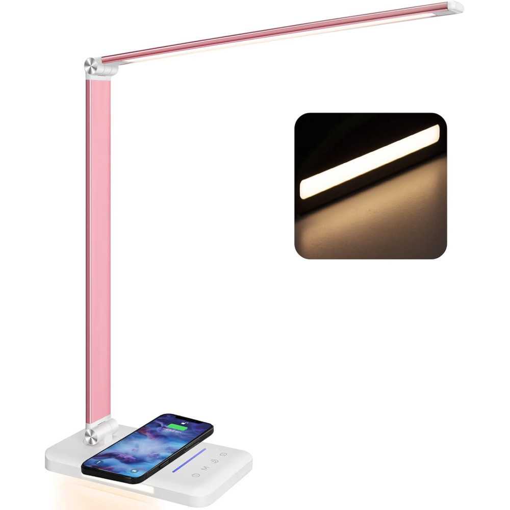 Office LED Desk Lamp w/ USB Charging Port and Touch Control