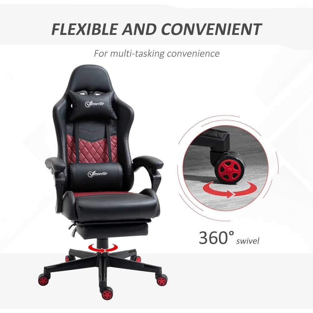 Luxe Racing Gaming Chair with Footrest and Adjustable Features | TekChoice Electronics