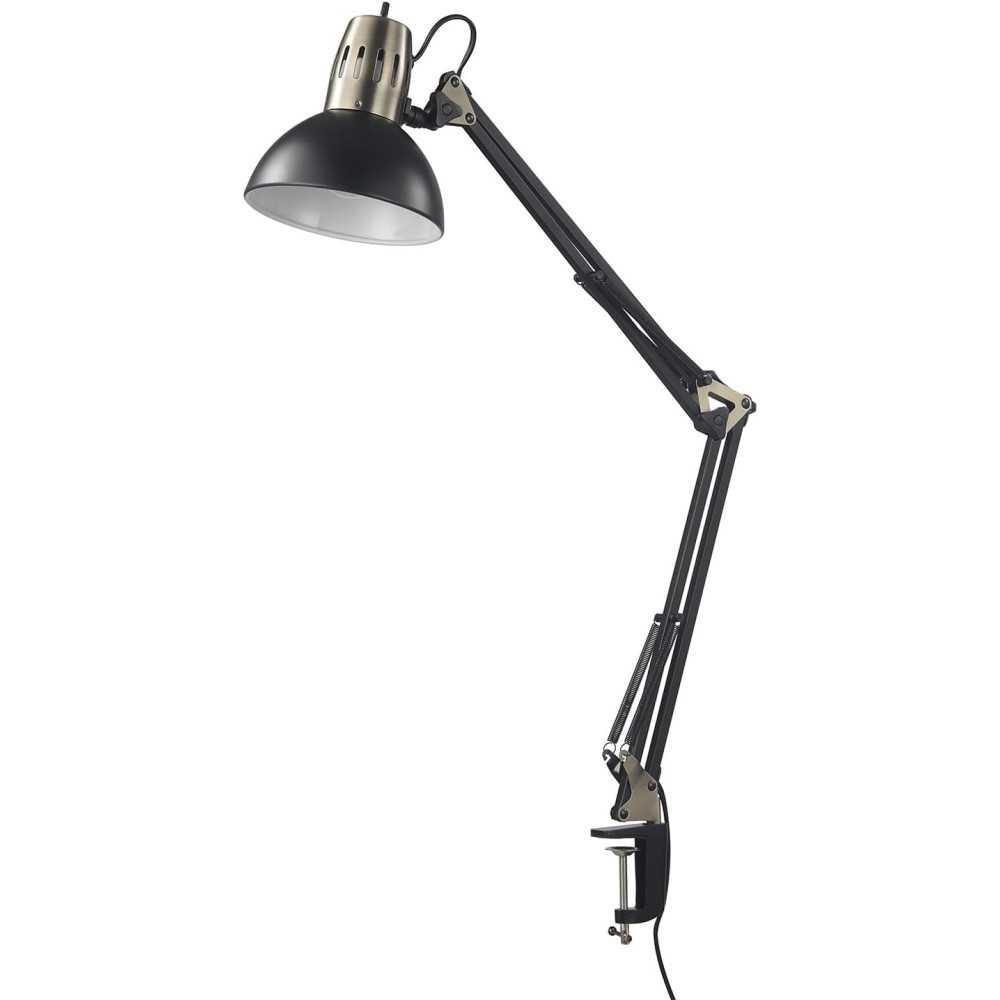 Modern Metal Desk Lamp w/ Articulating Design and Adjustable Clamp for Home Office and Study