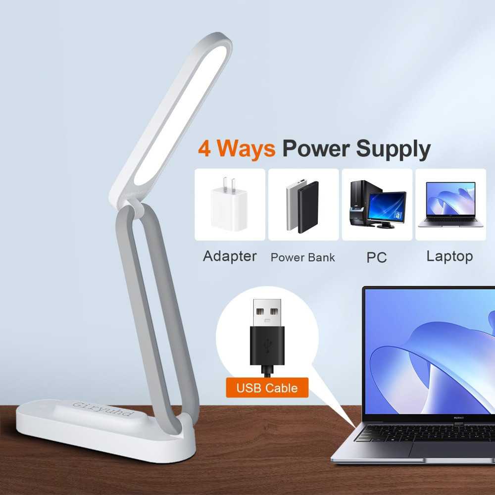 LED Desk Lamp for Office and Home - Portable, Rechargeable, and Dimmable