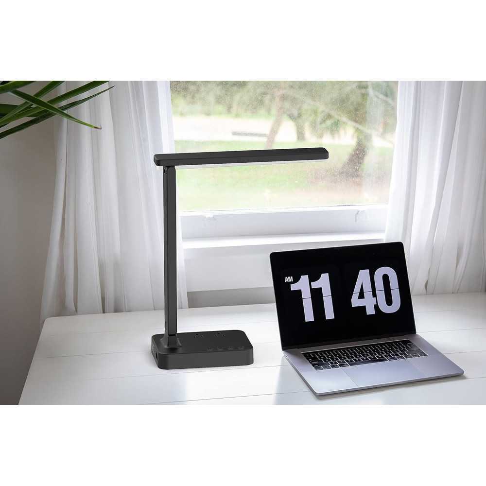 LED Desk Lamp w/ USB Charging Port and Timer for Home Office Productivity