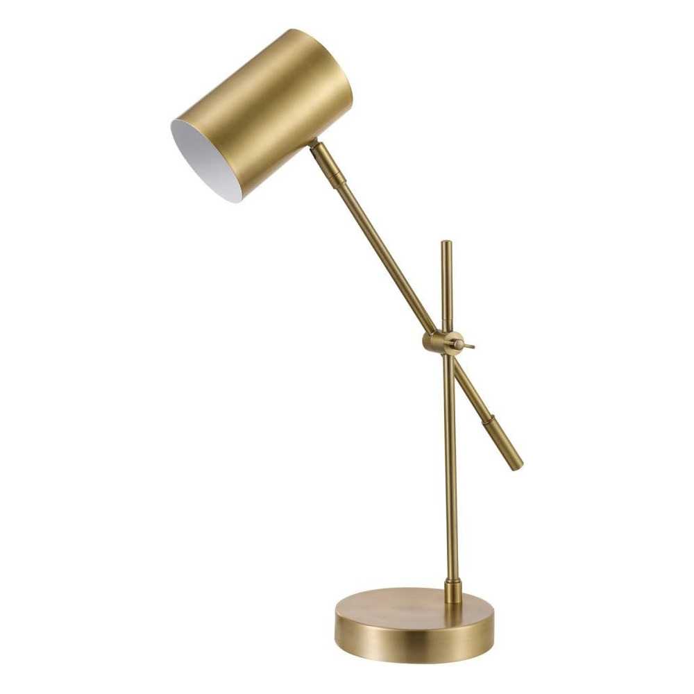 Matte Brass Desk Lamp w/ Adjustable Height and Balance Arm for Effortless Lighting Control