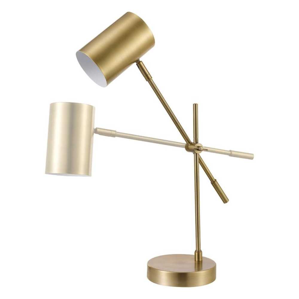 Matte Brass Desk Lamp w/ Adjustable Height and Balance Arm for Effortless Lighting Control