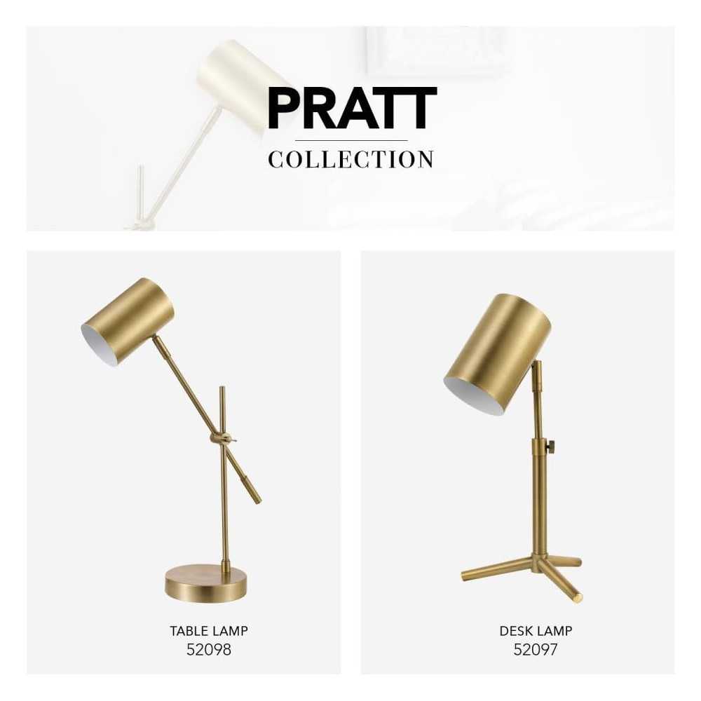 Matte Brass Desk Lamp w/ Adjustable Height and Balance Arm for Effortless Lighting Control