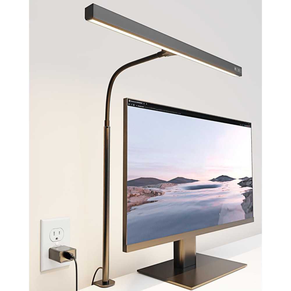 Rechargeable Desk Lamp w/ Pen Holder and Adjustable Gooseneck for Home Office, Bedrooms, and College Dorm Rooms