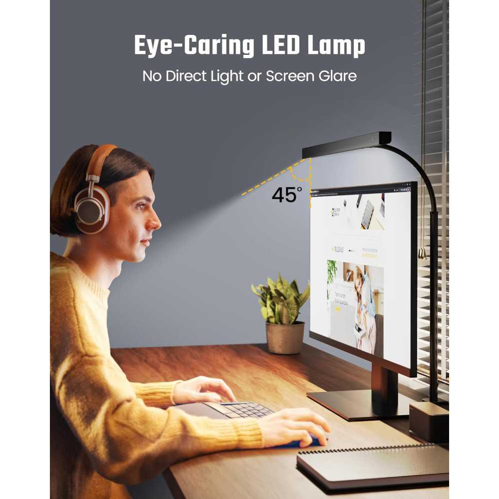 Eye-Caring LED Desk Lamp for Work and Study