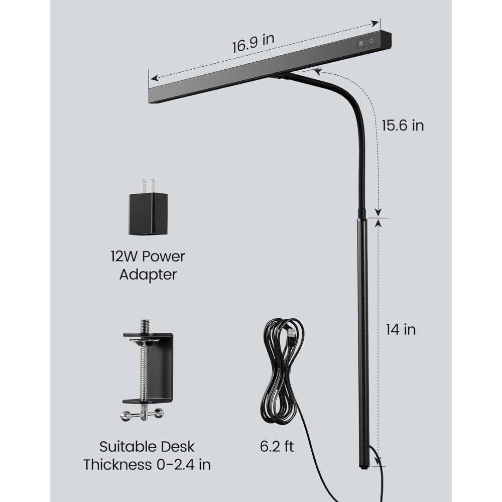 Eye-Caring LED Desk Lamp for Work and Study