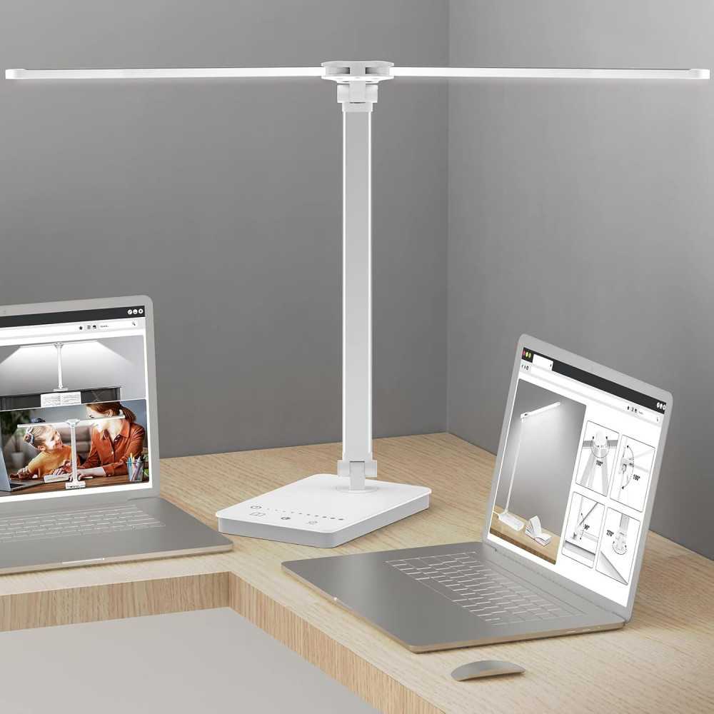 LED Desk Lamp for Office and Home - Portable, Rechargeable, and Dimmable